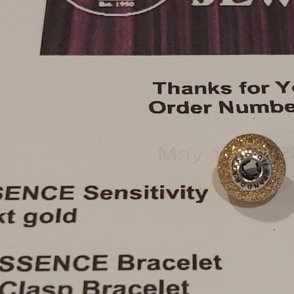Authentic PANDORA *RETIRED* SS & 14kt Gold ESSENCE Sensitivity Charm 796051 - Picture 4 of 12